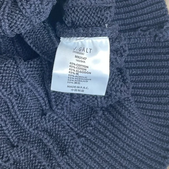 John Galt Brandy Melville Navy blue cable knit sweater vest - Picture 5 of 7